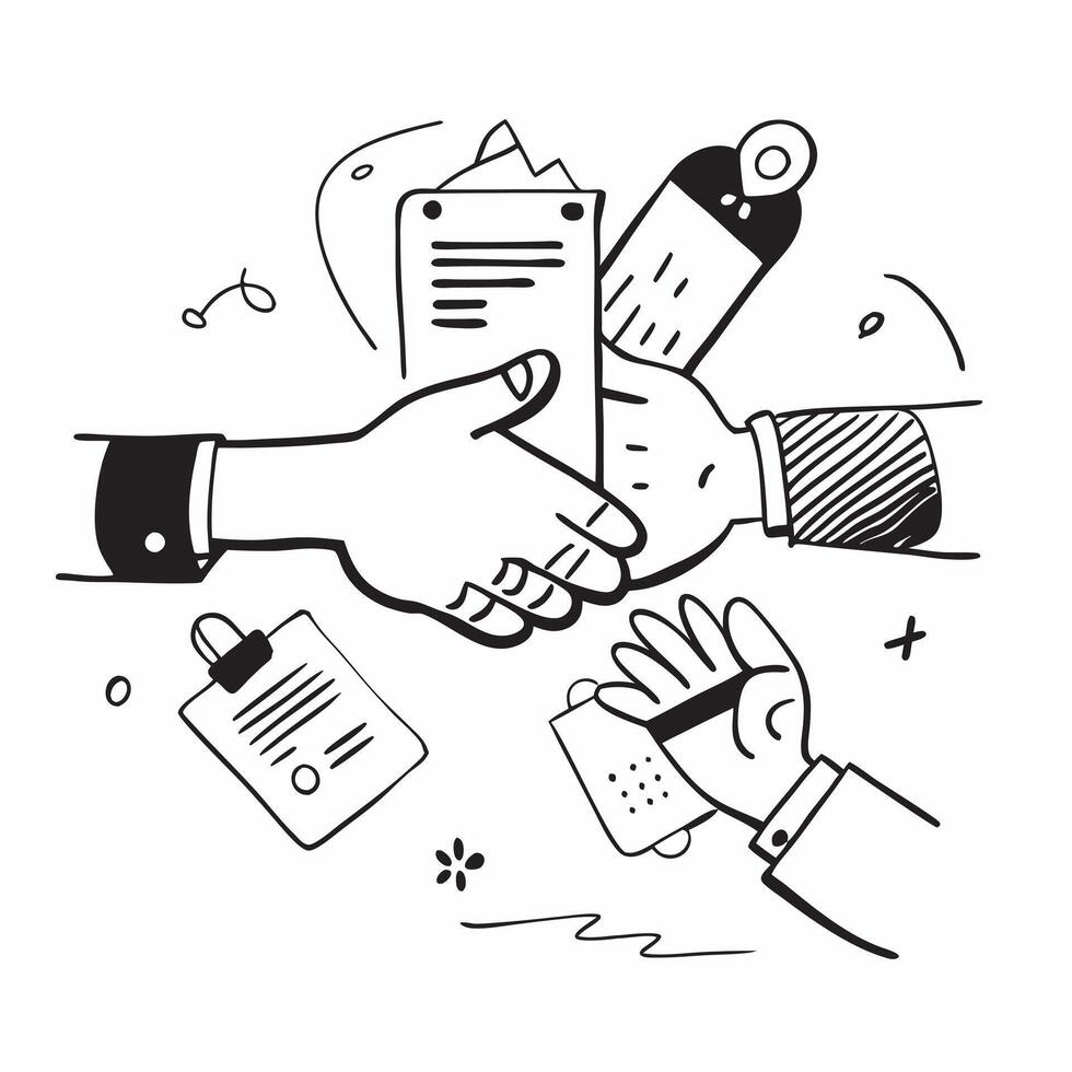 Flat design as Business partners shaking hands after a successful meeting concept as A icon illustration of business partners shaking hands after a successful meeting utilizing a Dynamics vector