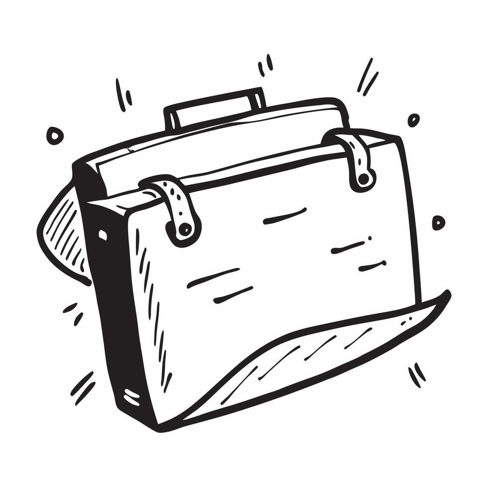 Flat design as Briefcase with copy space on a minimalist background concept as A sleek icon image of a briefcase with ample copy space on a minimalist background perfect for busi Dynamics vector