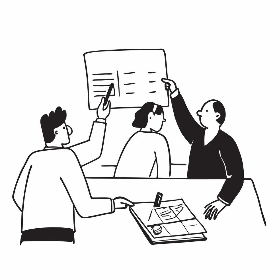 Flat design as Colleagues discussing business strategy in a conference room concept as A icon illustration of colleagues discussing business strategy in a conference room utilizi Dynamics vector