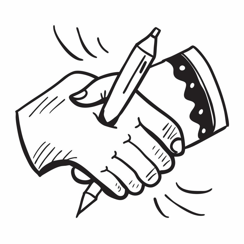 Flat design as Handshake icon with copy space on a blue background concept as A icon image of a handshake icon with generous copy space on a blue background ideal for business de Dynamics Set 2 vector