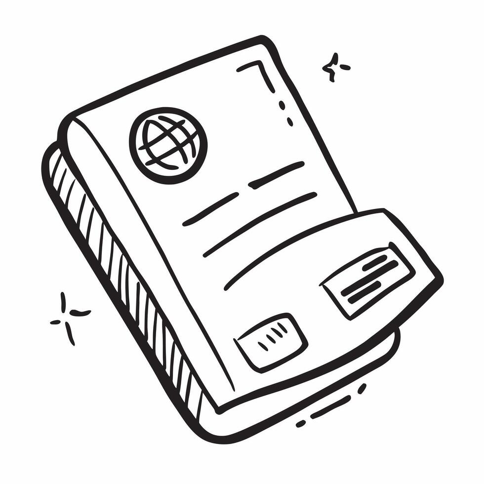 Flat design as Passport icon with copy space on a white background concept as A icon image of a passport icon with generous copy space on a white background ideal for travel and Dynamics vector