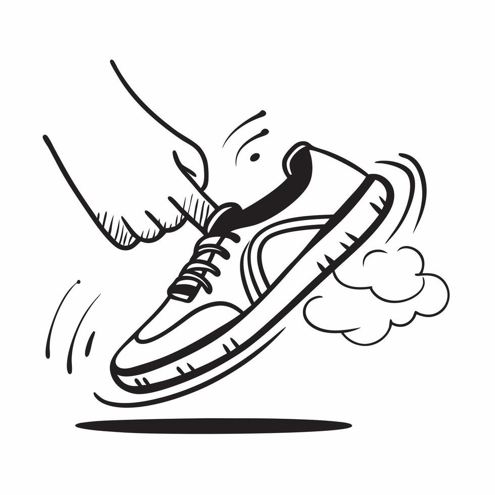 Flat design as Running shoe icon with copy space on a green background concept as A icon image of a running shoe icon with ample copy space on a green background perfect for fitn Dynamics Set 3 vector