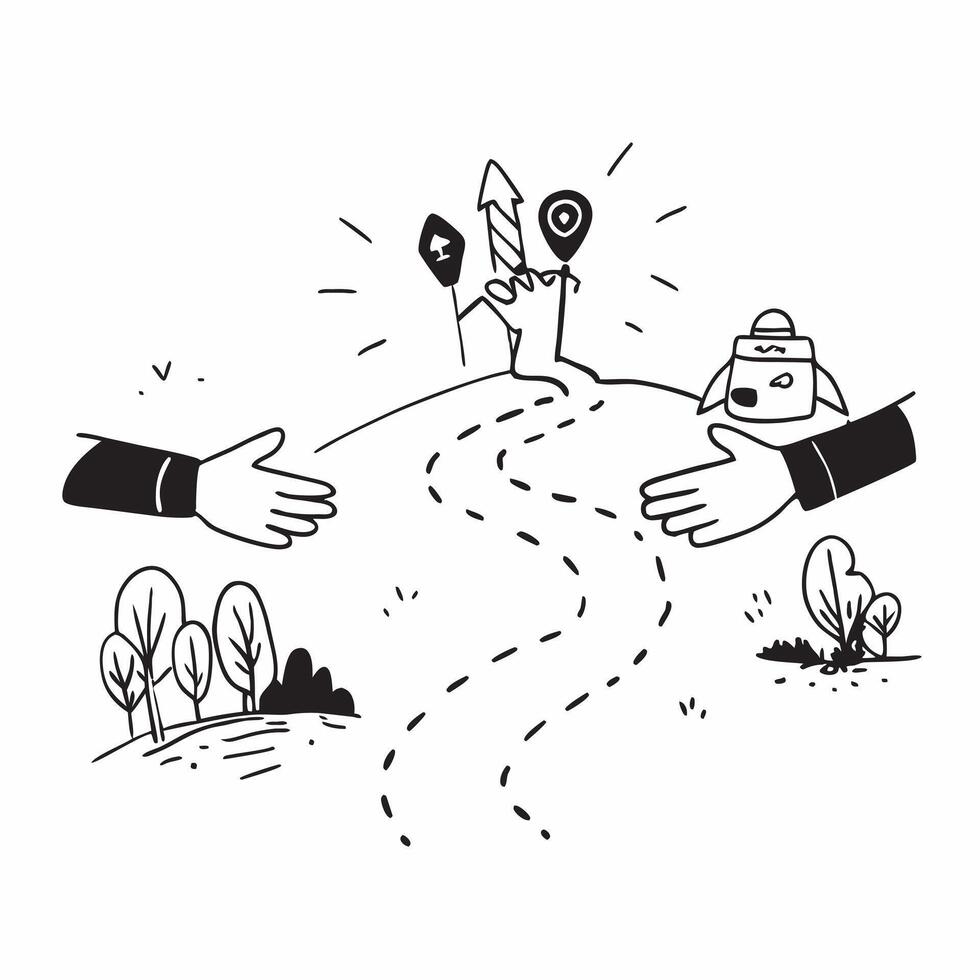 Friends reuniting at a hiking trail concept as Friends reuniting blended with a hiking trail symbolizing the adventure and joy of reuniting in nature Ideal for travel and adventur Dynamics vector