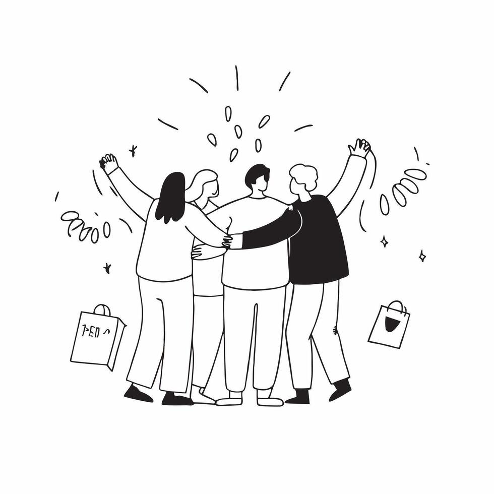 Friends reuniting at a festival concept as Friends reuniting blended with a festival scene symbolizing the joy and excitement of reuniting at a festive event Ideal for social and Dynamics vector