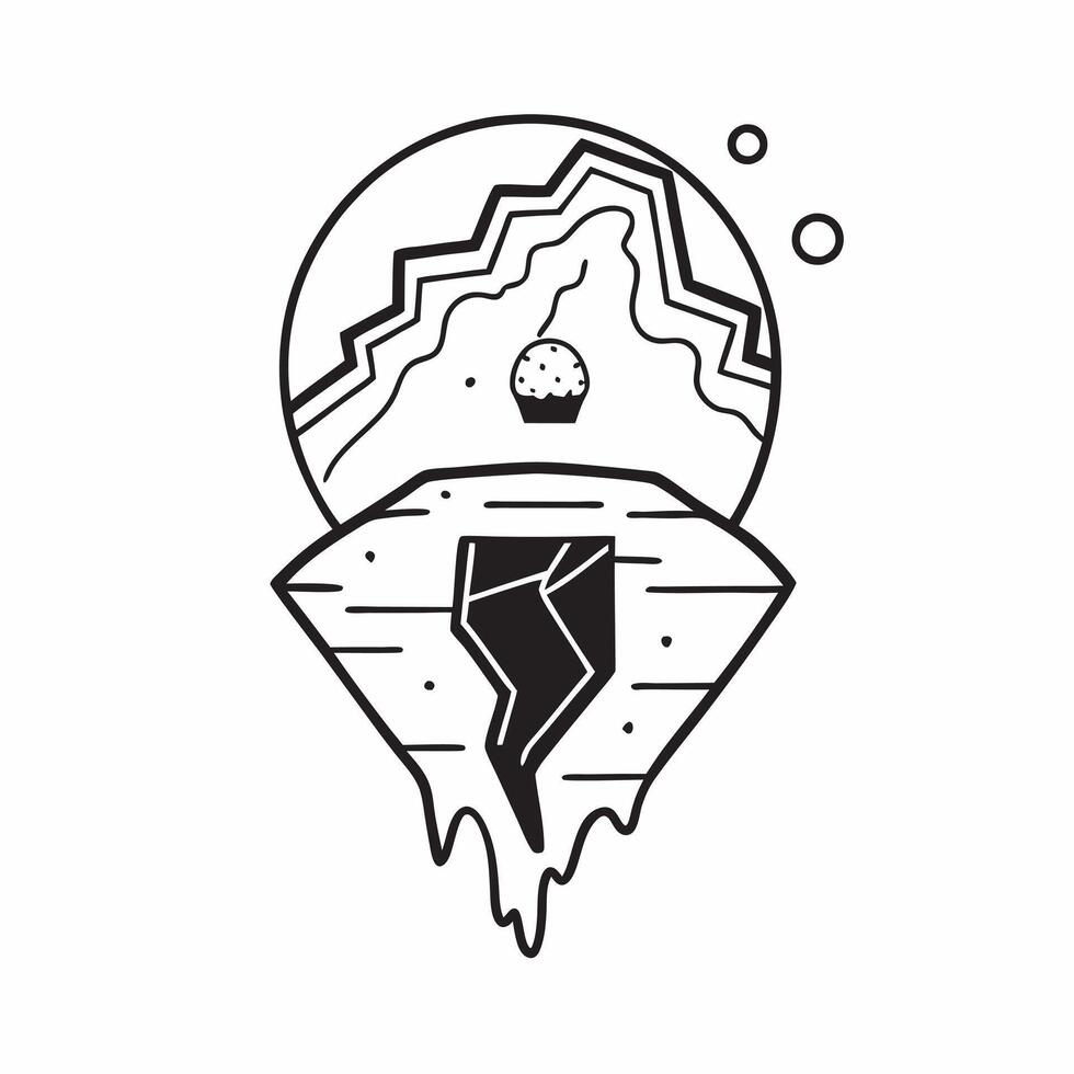Geologist with rocky landscape concept as A geologists profile blended with a rocky landscape symbolizing the study and appreciation of Earths geological formations Perfect for ed Dynamics vector