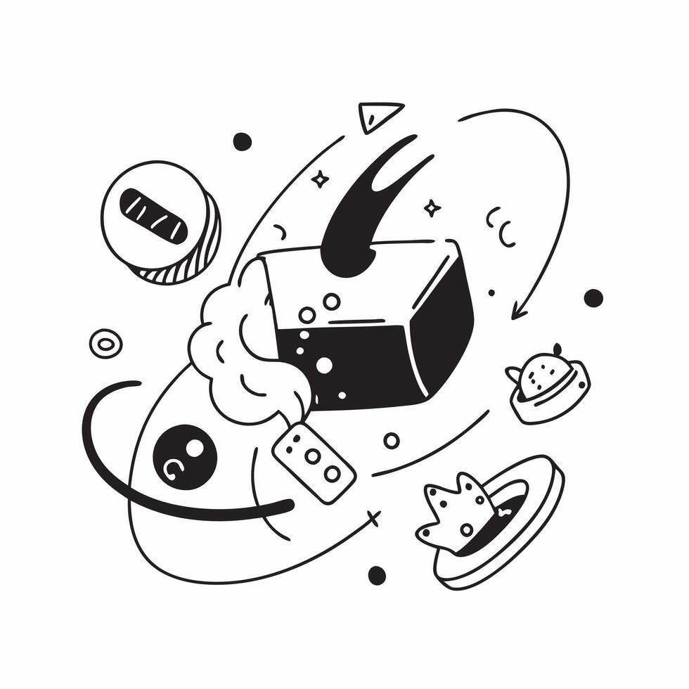Glossy abstract digital art of food consumption for World Food Day concept as Camera movement Zoom into the abstract food consumption scene Scene A vibrant digital background with Dynamics vector