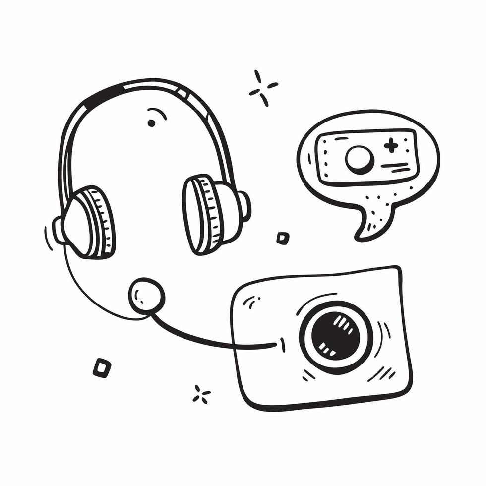 Glossy Glowing Holographic Conference and Headset concept as A photo featuring a glossy glowing holographic conference icon and a headset The objects are positioned to Dynamics vector