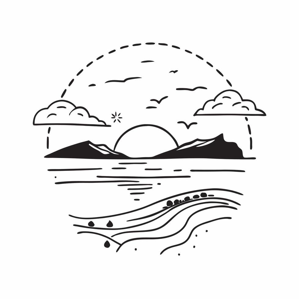 Golden hour over a serene coastline with gentle waves concept as A tranquil coastline scene with gentle waves and the warm light of the golden hour perfect for business presentatio Dynamics vector