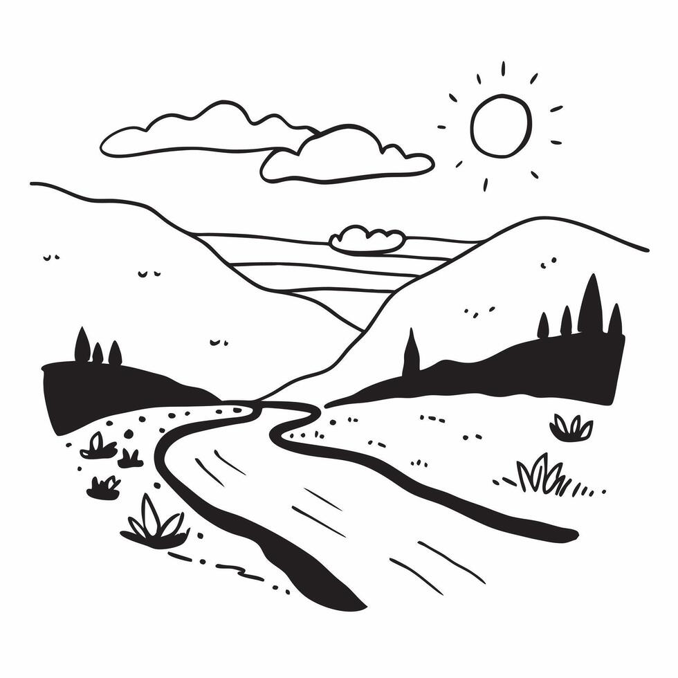 Golden hour over a serene river valley concept as A peaceful river valley bathed in the warm light of the golden hour providing a clean and calm background for business presentatio Dynamics vector