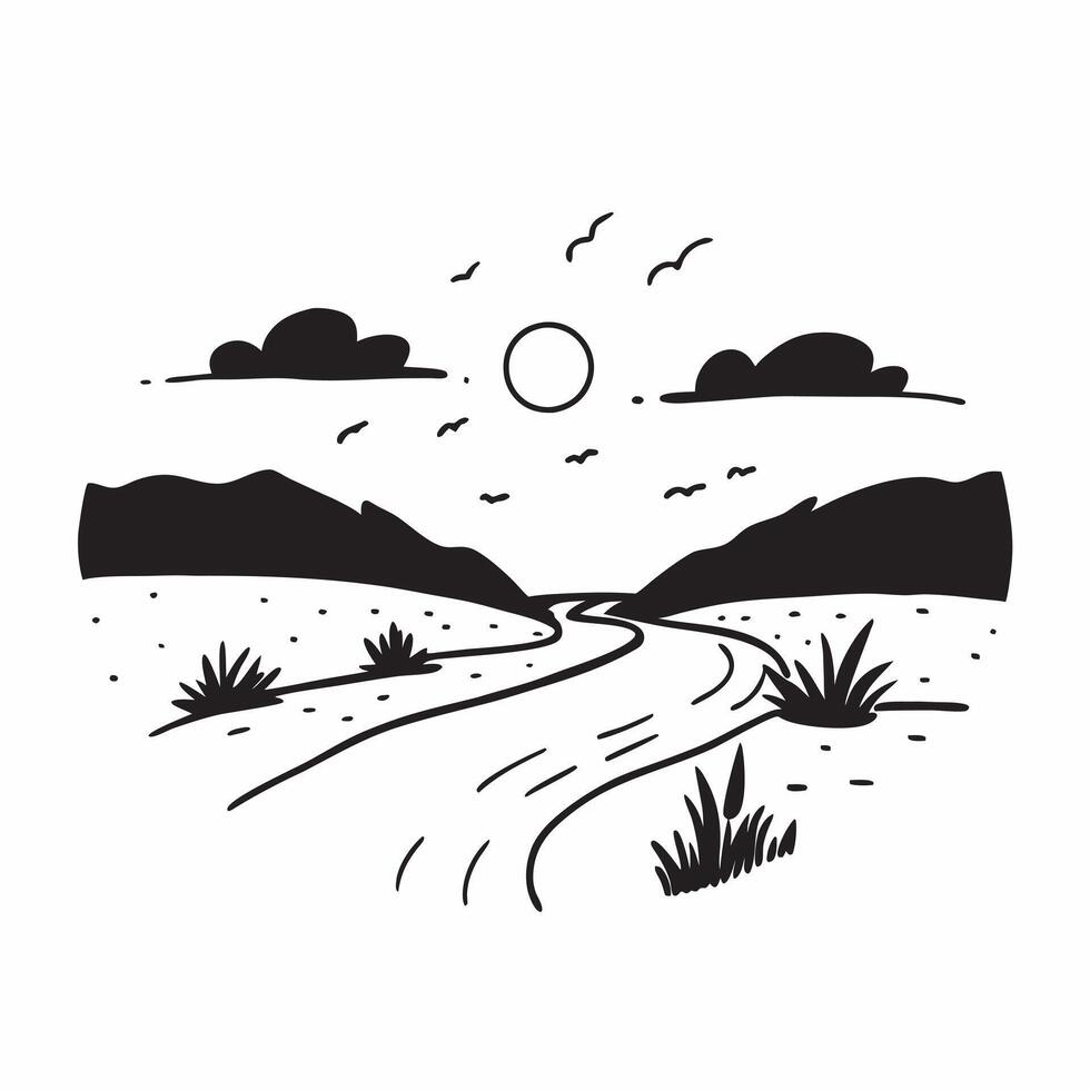 Golden hour over a serene river with lush greenery concept as A tranquil river scene with lush greenery and the warm light of the golden hour perfect for business presentations nee Dynamics vector