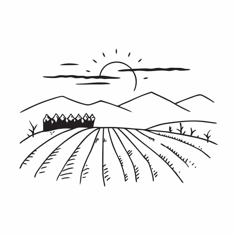 Golden hour over a tranquil vineyard with distant hills concept as A serene vineyard scene with distant hills bathed in the golden hour light providing a clean and calm background Dynamics vector