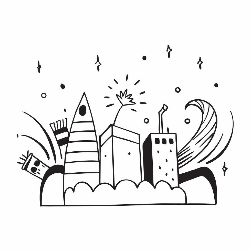 Golden sunset over a festive cityscape concept as A dynamic cityscape with the warm hues of sunset and festive decorations symbolizing celebration and success perfect for business Dynamics vector