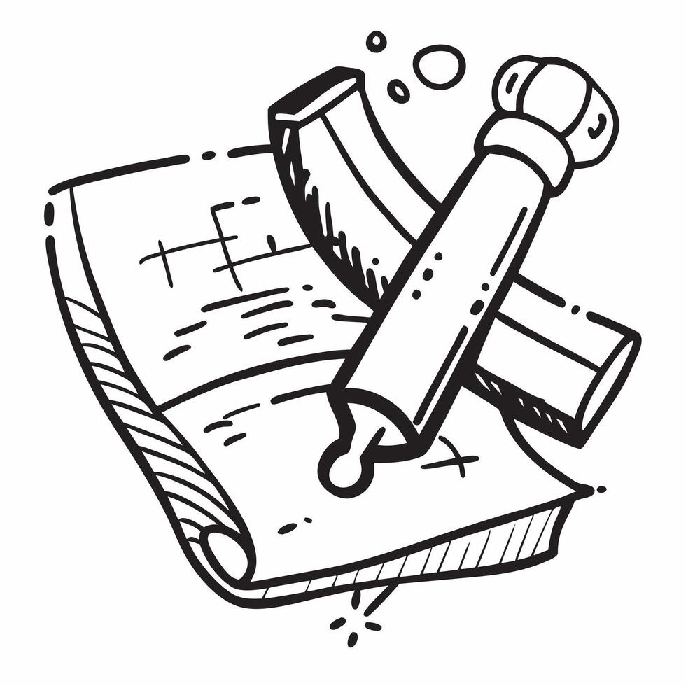 Hammer and Blueprint with Construction Wording concept as A detailed illustration of a hammer and a blueprint symbolizing construction and building The word Construction is promin Dynamics vector