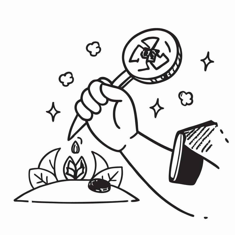 Hand holding a cut leaf near a recycling symbol concept as A hand holding a cut leaf near a recycling symbol promoting recycling and waste management as part of corporate social re Dynamics vector