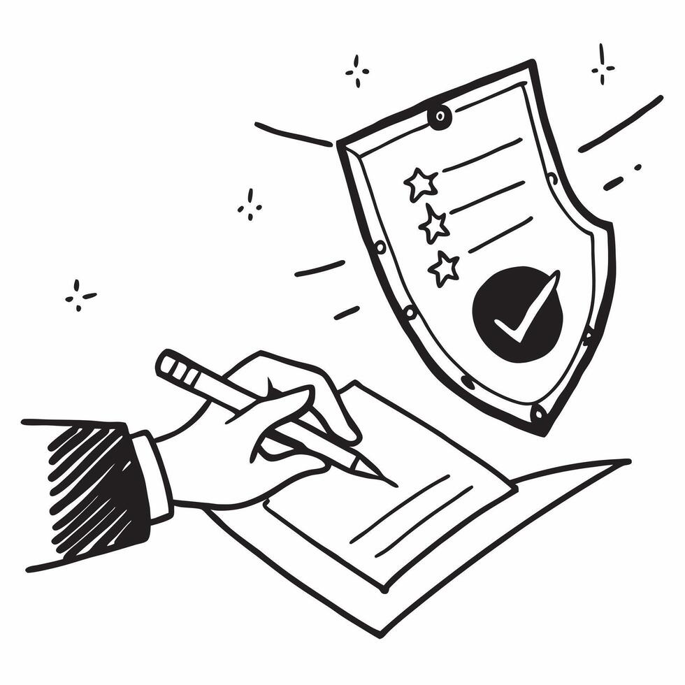 Hand Signing Contract with Holographic Signature Icon and Contract Icon concept as A photo depicting a hand signing a contract with a glossy glowing holographic signature icon and Dynamics Set 2 vector