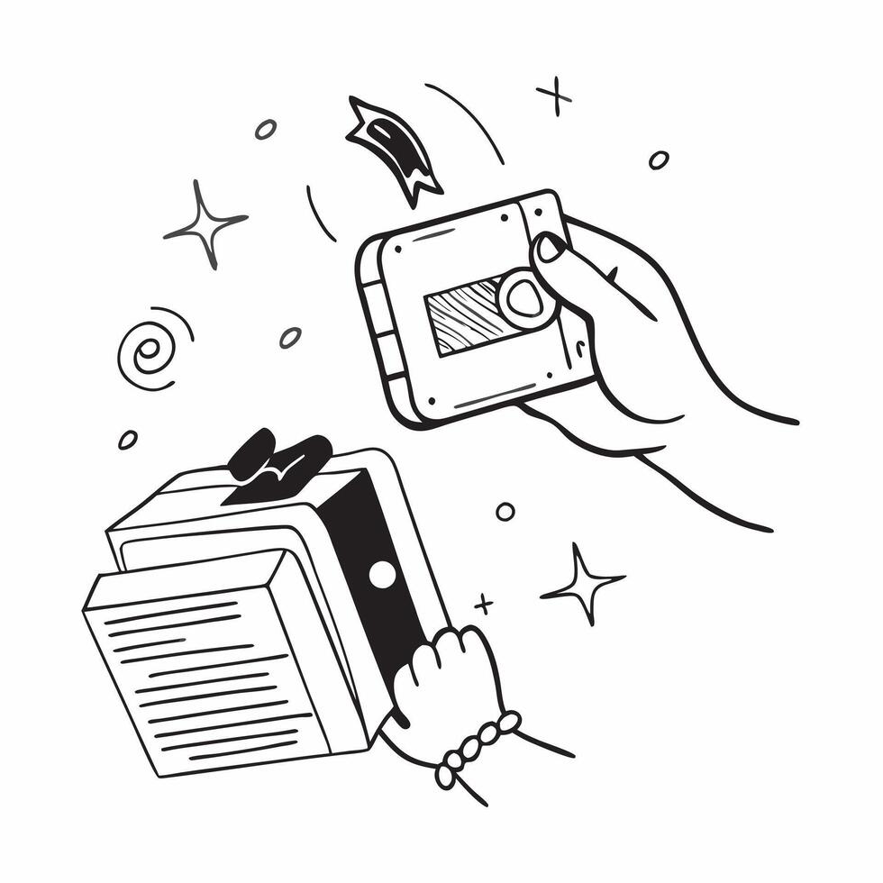 Hand with Holographic Digital Wallet and Currency Symbol concept as A photo showing a hand presenting a holographic digital wallet and a currency symbol The hand is positioned tow Dynamics vector