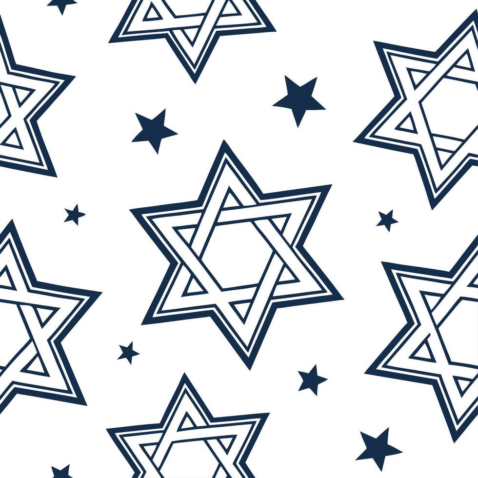 Hanukkah stars seamless pattern with blue and silver tones for a festive celebratory holiday design concept as Elegant Hanukkah stars pattern with blue and silver tones perfect for Dynamics Set 3 vector