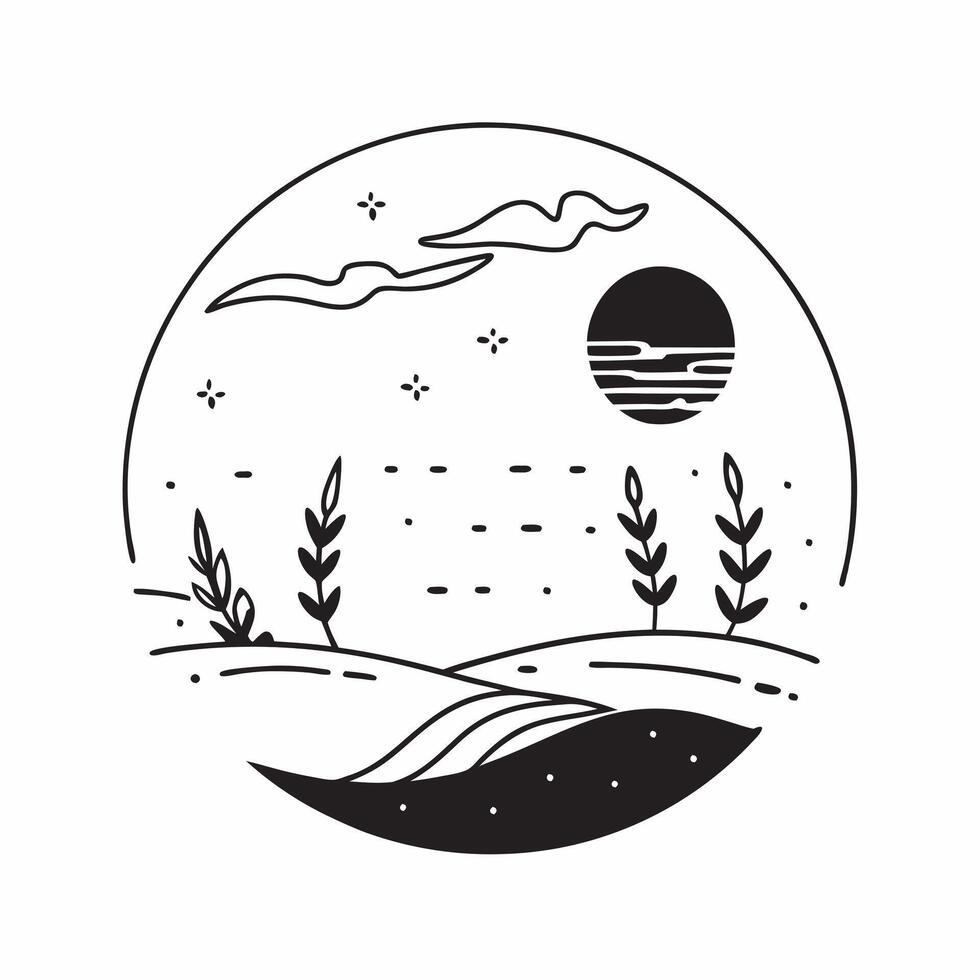 Harvest moon over an autumn landscape concept as A tranquil autumn landscape with the harvest moon rising capturing the essence of Thanksgiving perfect for business presentations n Dynamics vector