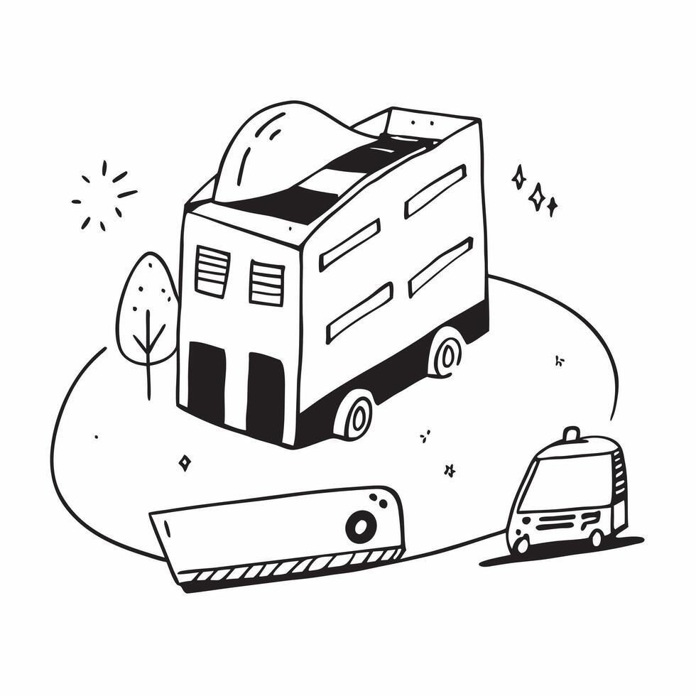 Hybrid bus and office icon concept as A hybrid bus paired with an office icon representing sustainable public transportation and corporate infrastructure perfect for isolated vecto Dynamics vector