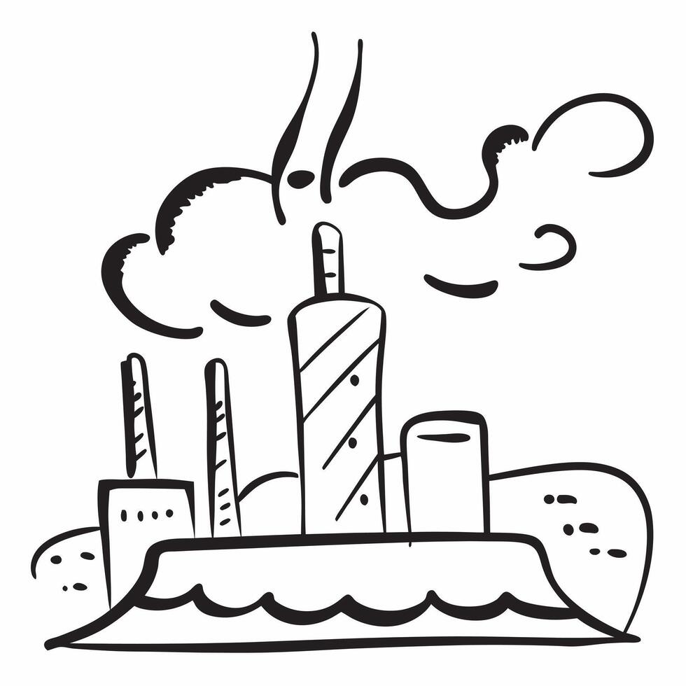 Industrial skyline at dusk concept as A dynamic industrial skyline at dusk symbolizing progress and hard work ideal for business presentations needing a clean and professional back Dynamics vector