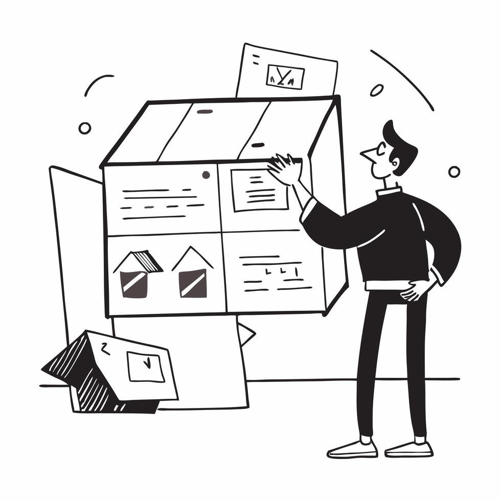 Influencer showcasing a mockup house for sale with a home office concept as An influencer showcases a mockup house for sale with a home office focusing on the work from home benefi Dynamics Set 2 vector