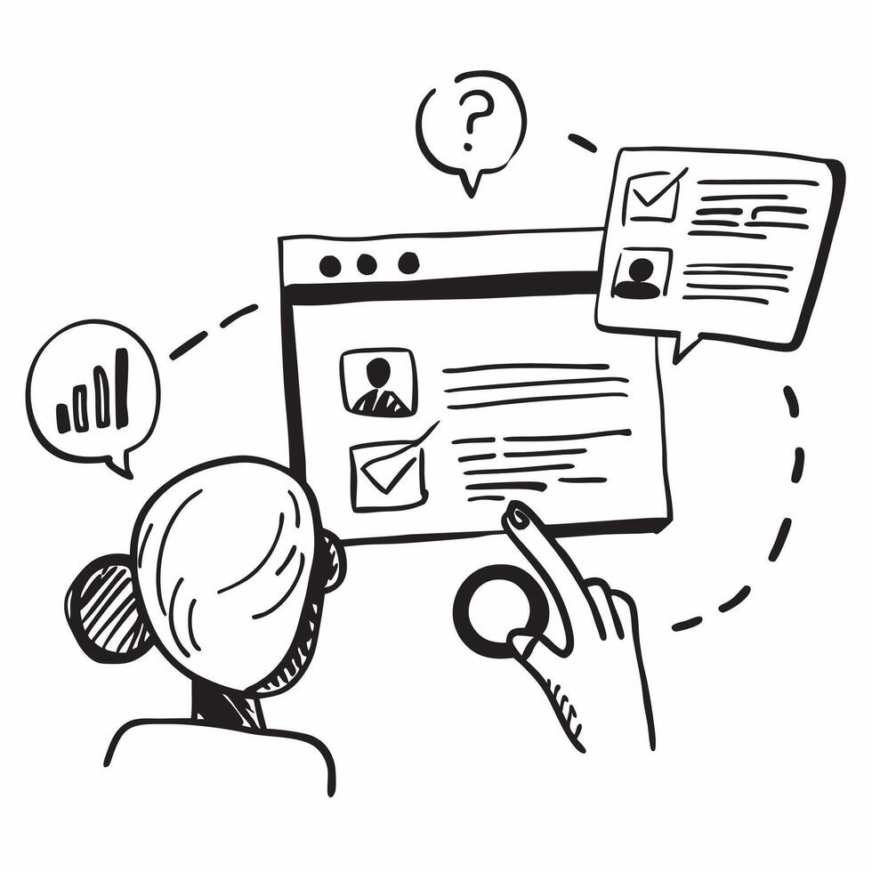 IT support with FAQ overlay concept as An IT support professionals profile blended with FAQ content symbolizing technical assistance and efficiency in addressing common issues Per Dynamics vector