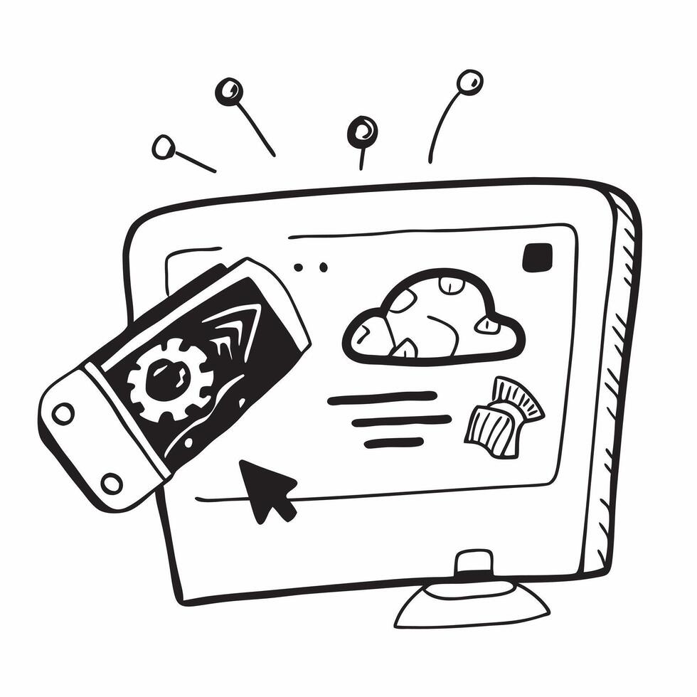 Laptop with Holographic AI Icon and Big Data Icon concept as A photo depicting a laptop with a glossy glowing holographic AI icon and big data icon The objects are positioned cent Dynamics vector