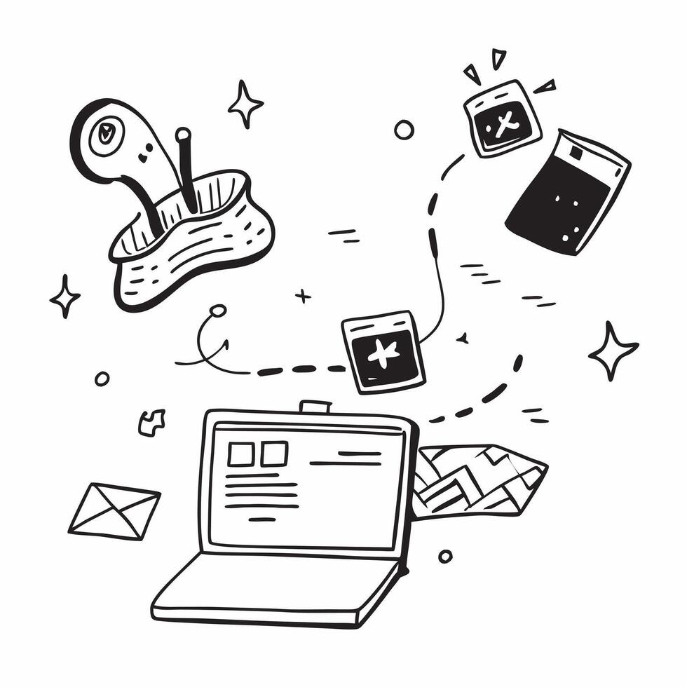 Laptop with holographic AI holiday budgeting and travel icons concept as Camera movement Pan across the laptop screen with a focus on glowing holographic AI holiday budgeting and t Dynamics vector