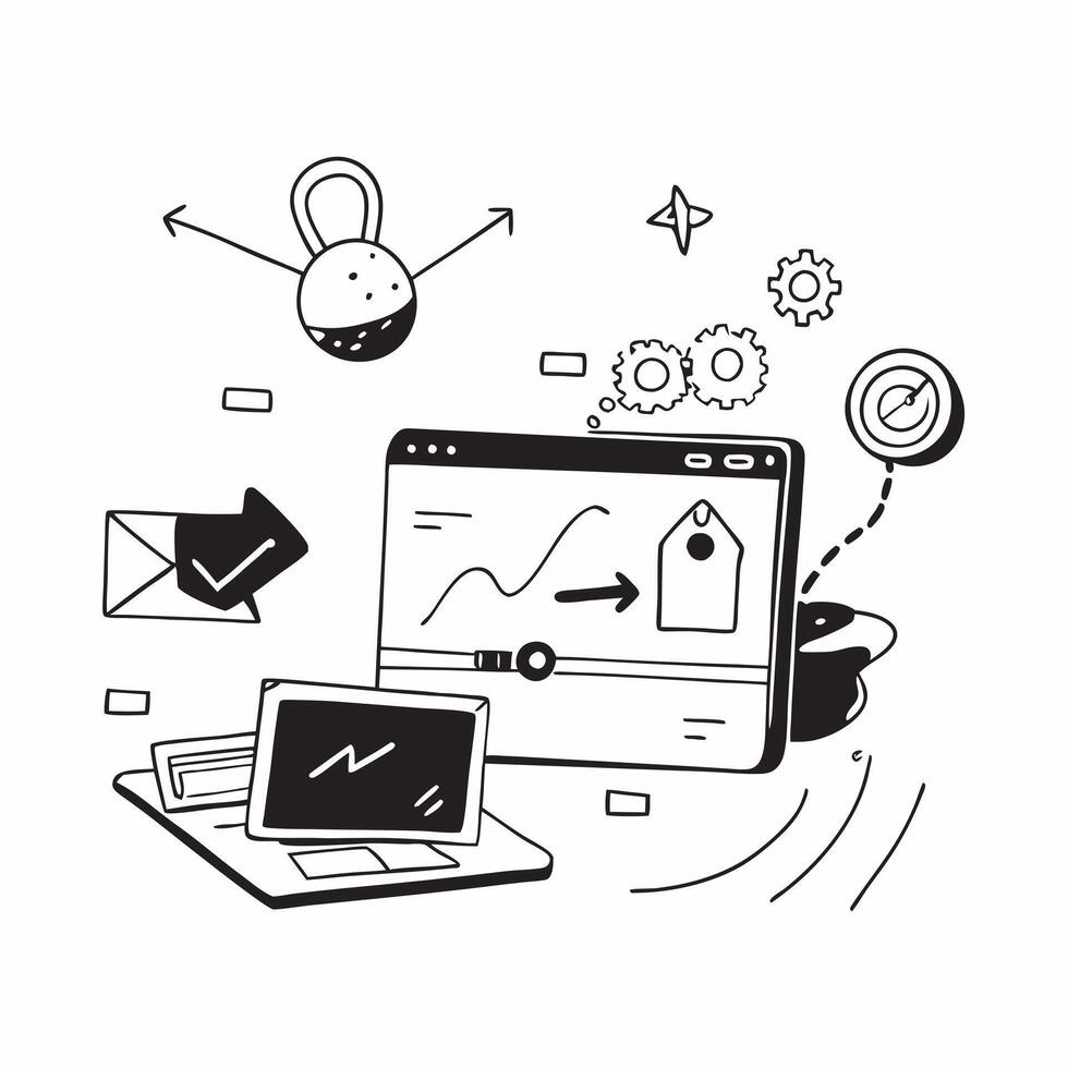 Laptop with holographic AI travel plans and holiday icons concept as Camera movement Pan across the laptop screen with a focus on glowing holographic AI travel plans and holiday ic Dynamics Set 2 vector