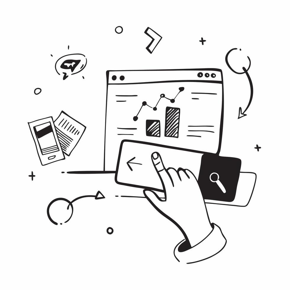 Laptop with Holographic Finance Icon and Data Icon concept as A photo featuring a laptop with a glossy glowing holographic finance icon and data icon The objects are centrally pos Dynamics vector