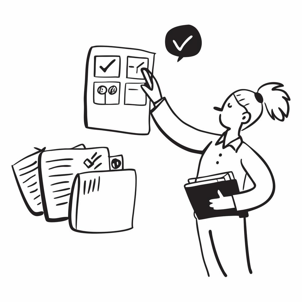 Logistics manager with vendor assessment tools concept as A logistics managers profile blended with vendor assessment tools symbolizing the tools used in vendor evaluation Perfect Dynamics vector