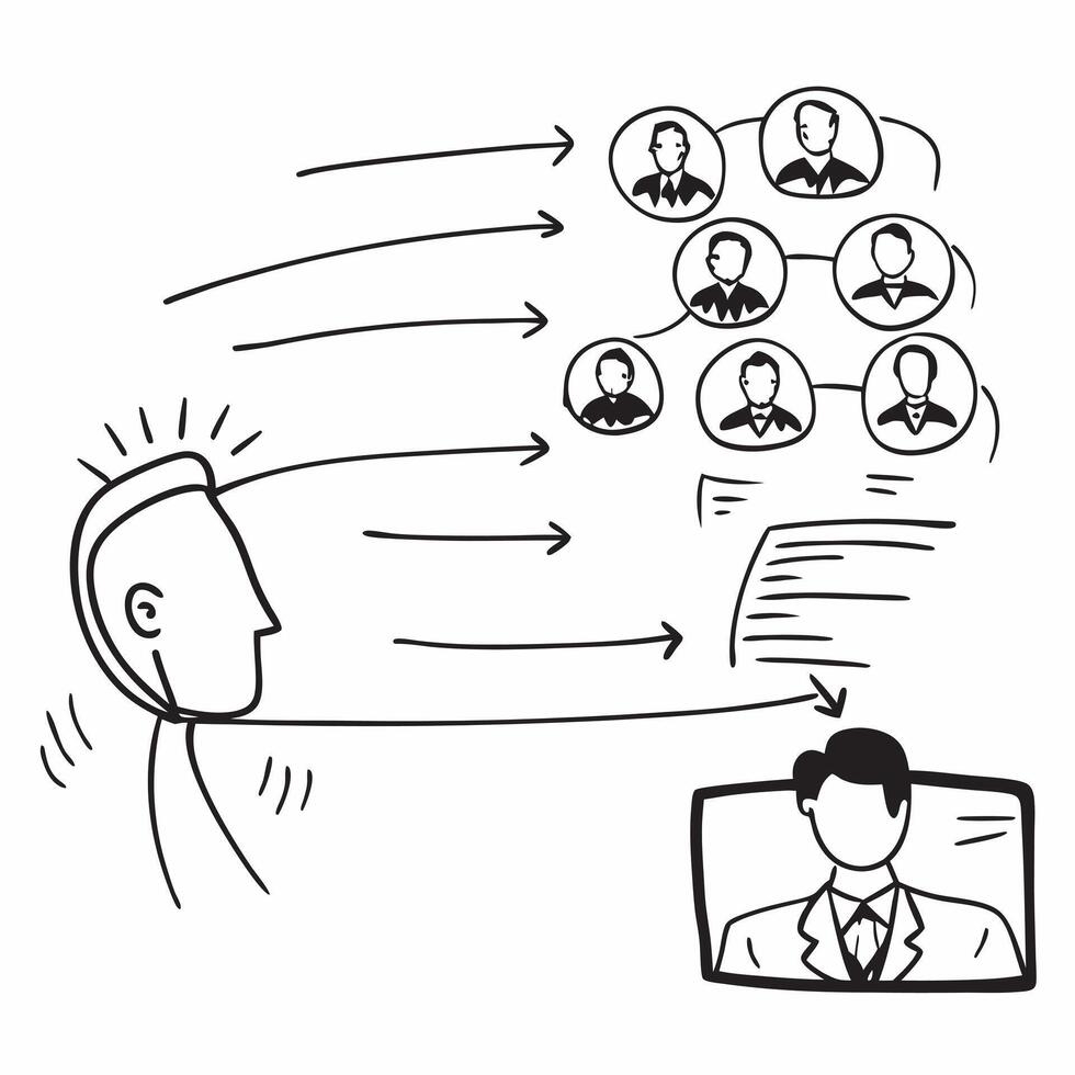 Manager with employee transition plan concept as A managers profile blended with an employee transition plan symbolizing the structured approach to layoffs Ideal for business and Dynamics vector