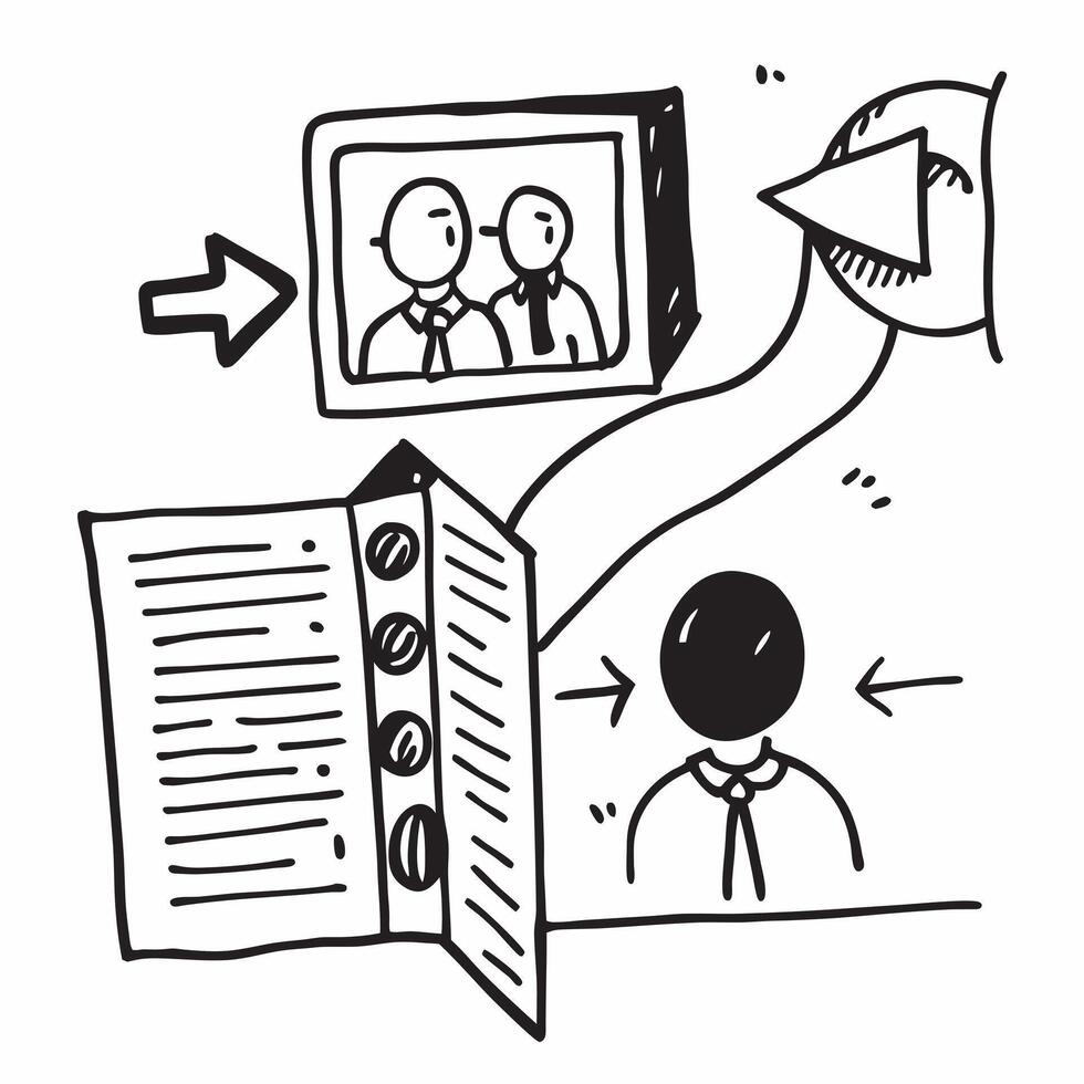 Manager with employee exit plan concept as A managers profile blended with an employee exit plan symbolizing the structured approach to employee termination Ideal for business and Dynamics vector