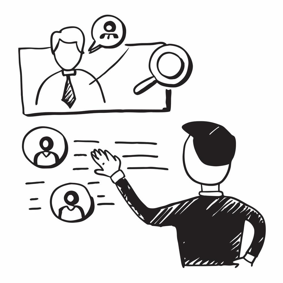 Manager with training session concept as A managers profile blended with a training session symbolizing leadership and skill development Ideal for corporate training and business Dynamics vector