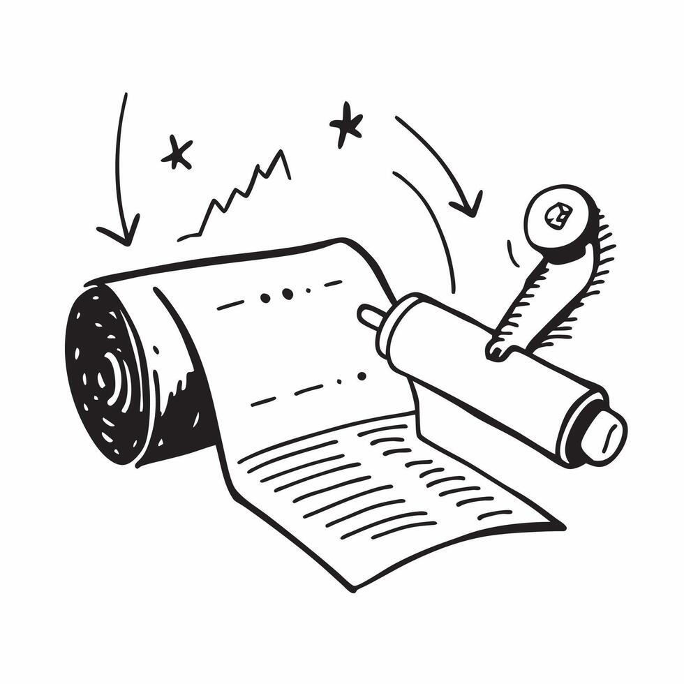 Massage roller and financial chart concept as A massage roller paired with a financial chart representing recovery and financial growth perfect for clean and isolated icon design Dynamics vector