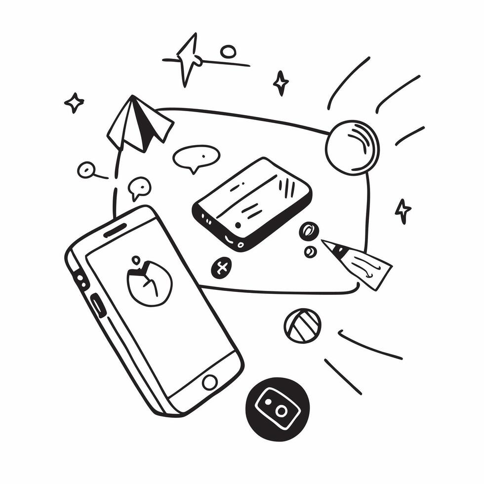 Mobile phone with holographic AI business booking and travel icons concept as Camera movement Rotate around the mobile phone with a focus on glowing holographic AI business booking Dynamics Set 3 vector