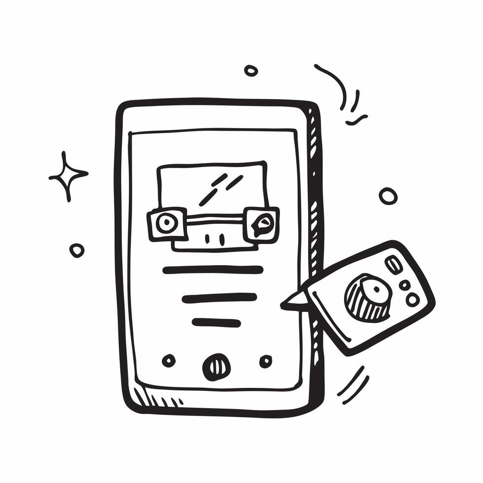 Mobile Phone with Holographic AI Icon and Robot Icon concept as A photo depicting a mobile phone with a glossy glowing holographic AI icon and robot icon The objects are positione Dynamics vector