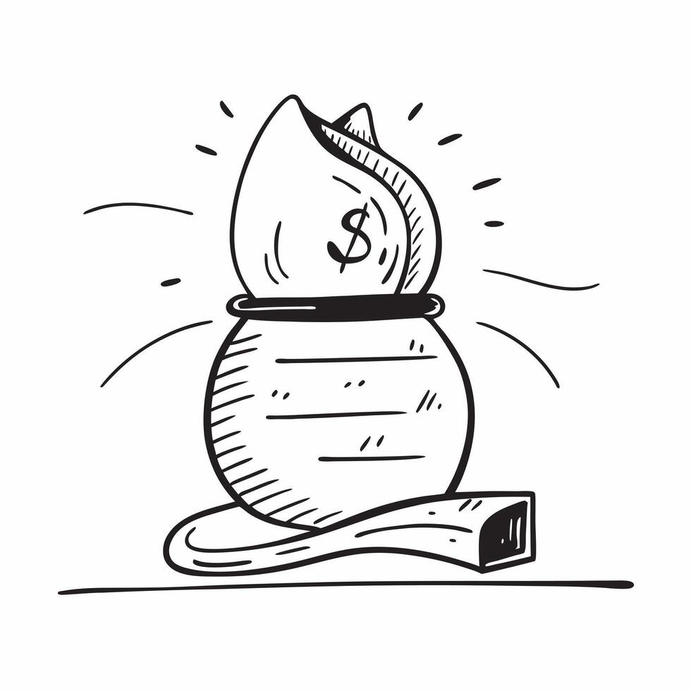 Money bag icon with copy space on a white background concept as A icon image of a money bag icon with generous copy space on a white background ideal for financial and wealth the Dynamic Dynamics vector