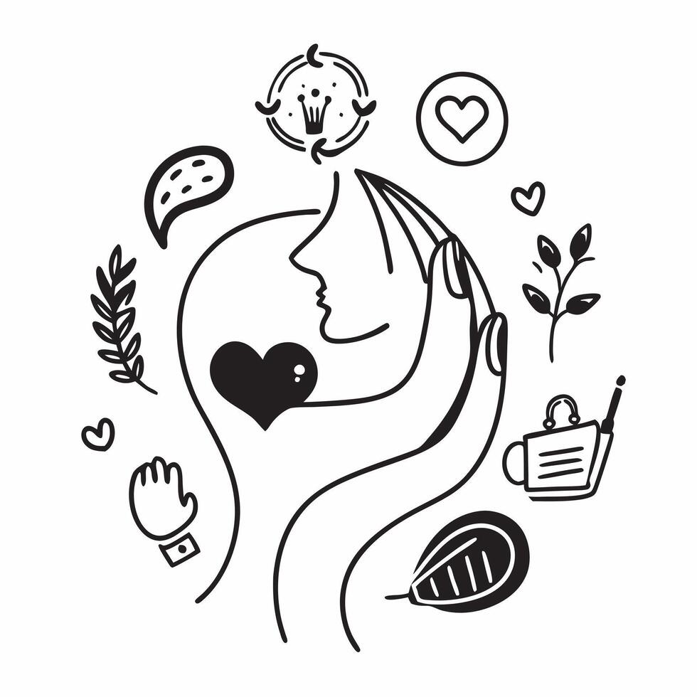 Mother with breastfeeding tips concept as A mothers profile blended with breastfeeding tips symbolizing the importance of nutrition and bonding in baby care Perfect for parenting Dynamics vector