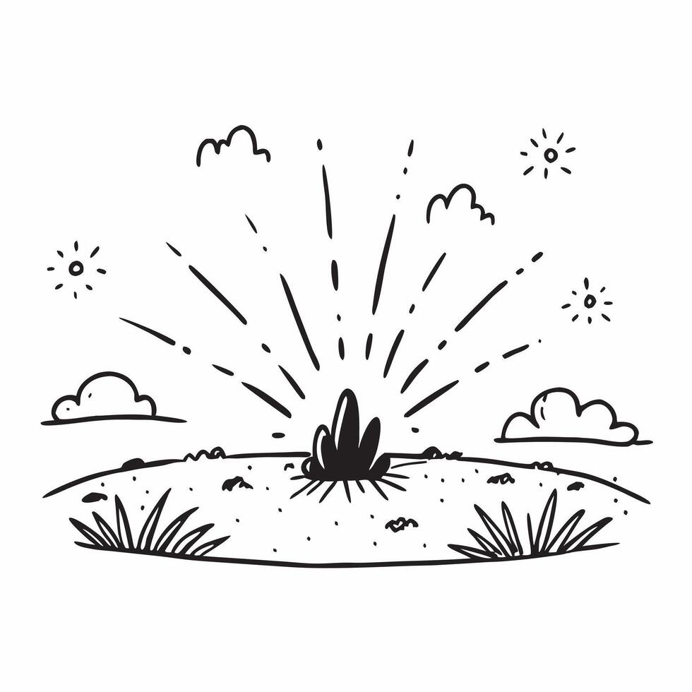 Open field with fireworks display concept as A wide open field with a vibrant fireworks display capturing the essence of celebration perfect for business presentations needing a cl Dynamics vector