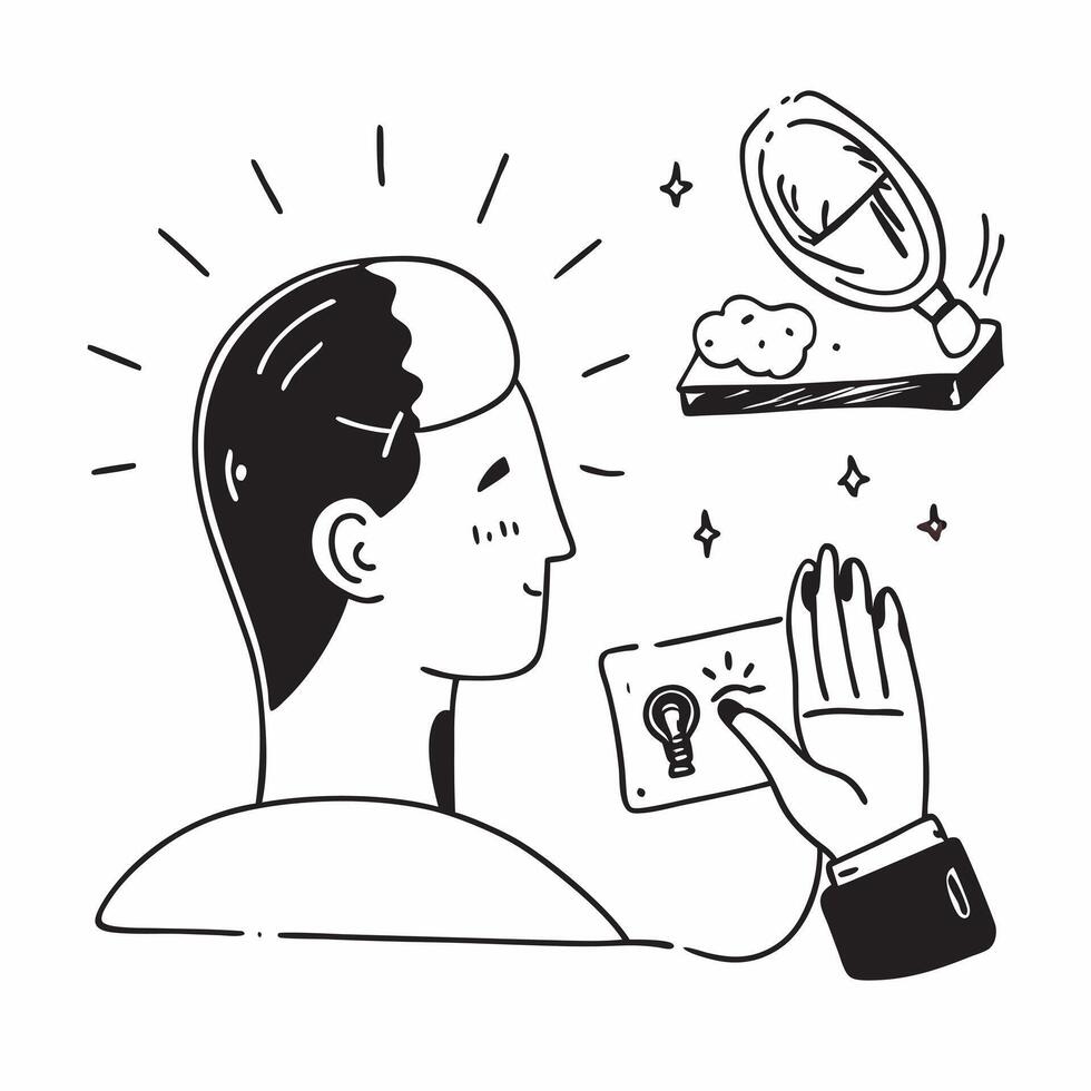 Patient with light and shadow concept as A patients profile blended with light and shadow imagery symbolizing hope and challenges while living with a severe illness Ideal for heal Dynamics vector