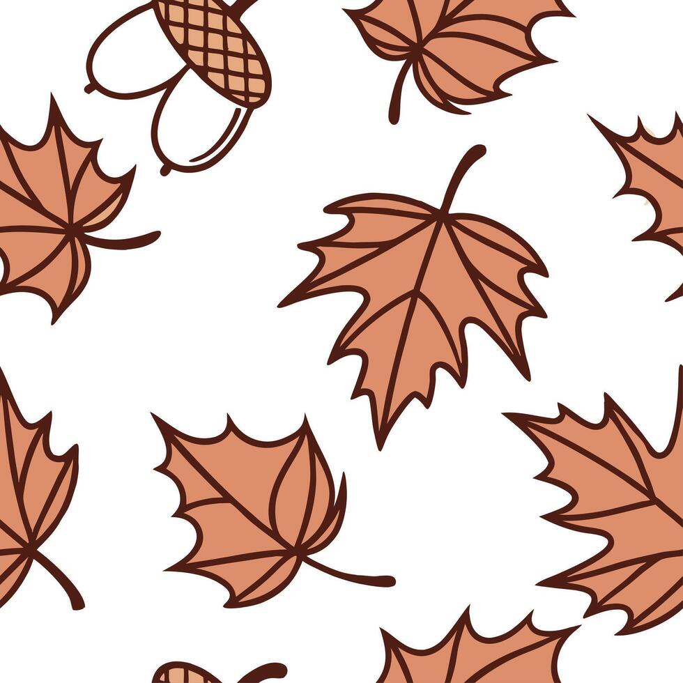 Retro autumn seamless pattern with warm plaid and fall leaf motifs for a nostalgic harvest design concept as Nostalgic autumn pattern with warm plaid and fall leaves perfect for re Dynamics vector