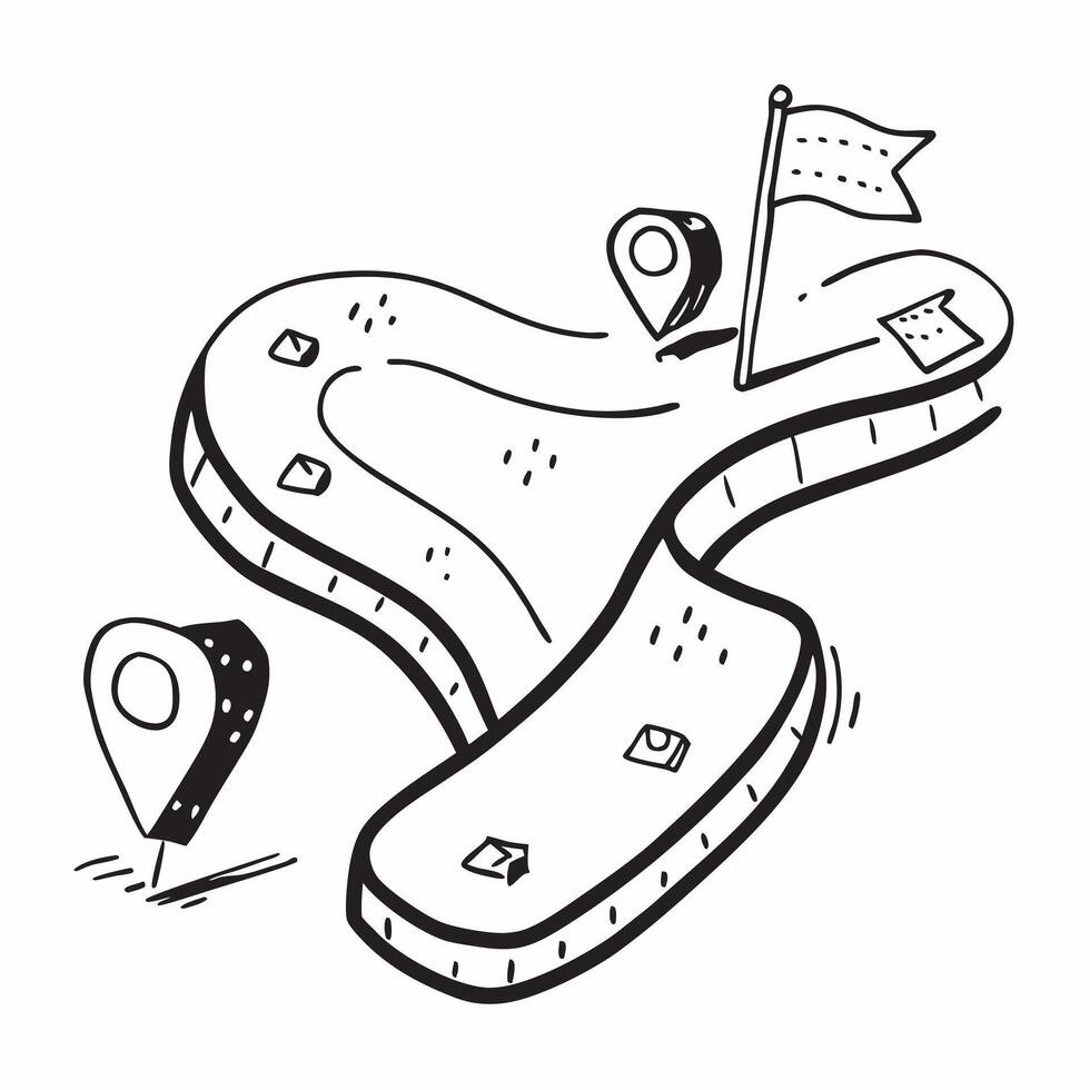 roadmap icon with copy space on a white background concept as A icon illustration of a roadmap icon with ample copy space on a white background perfect for depicting plans strate Dynamic Dynamics vector