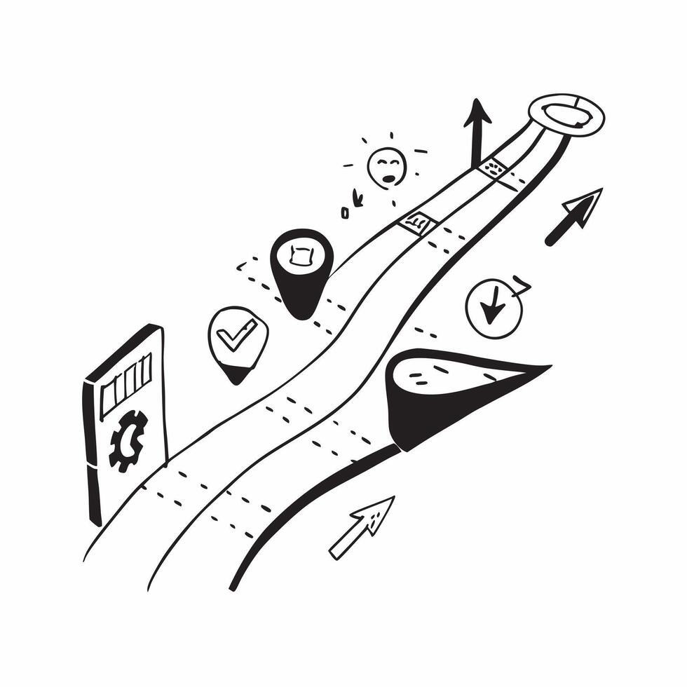 Roadmap symbol with space for text and icons on a white background concept as A versatile roadmap symbol featuring space for both text and icons on a clean white background perfect Dynamic Dynamics vector
