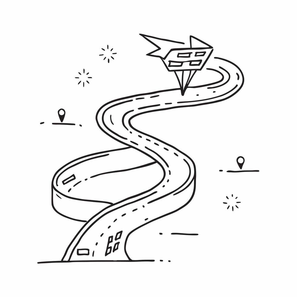 Roadmap symbol with space for text on a blue background concept as A sleek roadmap symbol with ample space for text on a blue background suitable for illustrating business plans mi Dynamic Dynamics vector