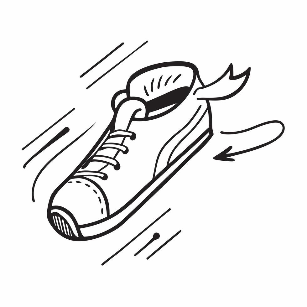 Running shoe icon with copy space on a white background concept as A icon image of a running shoe icon with generous copy space on a white background perfect for fitness and exer Dynamic Dynamics vector