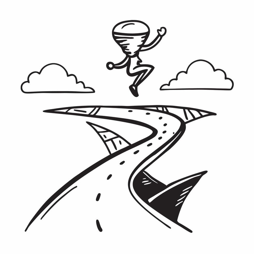 Runners silhouette with open road concept as A runners silhouette blended with an open road symbolizing hope and the journey ahead Ideal for sports and motivational ads in Photo Dynamics vector