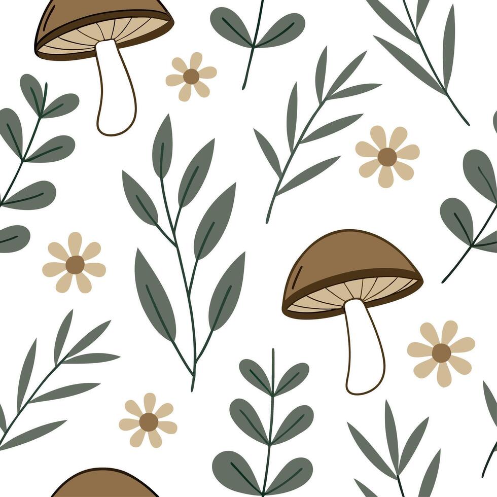 Rustic spring nature seamless pattern with wildflowers and soft earth tones for earthy country inspired designs concept as Earthy spring nature pattern with wildflowers and rustic Dynamics vector