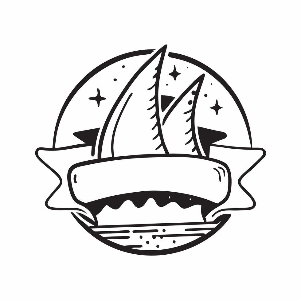 Sailboat icon with copy space on a white background concept as A icon image of a sailboat icon with generous copy space on a white background ideal for adventure and leisure them Dynamic Dynamics vector