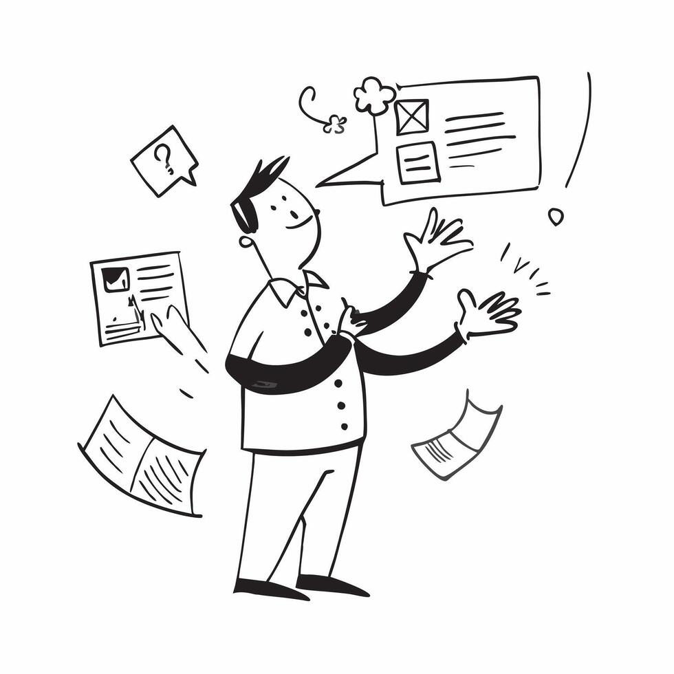 Sales executive with thank you notes concept as A sales executives profile blended with thank you notes symbolizing appreciation and recognition at a corporate thanks party Ideal Dynamics vector